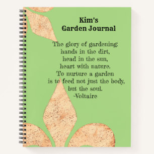 Inspirerend citaat Fleur de lis Garden Journal Notitieboek