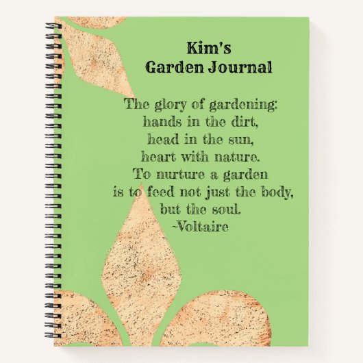 Inspirerend citaat Fleur de lis Garden Journal Notitieboek (Voorkant)