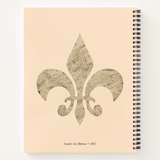Inspirerend citaat Fleur de lis Garden Journal Notitieboek (Achterkant)