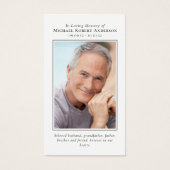 Inspirerend Citaat Funeral Memorial Kaart (Voorkant)