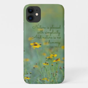 Inspirerend Citaat Geel Wilde Bloemen Foto iPhone 11 Hoesje