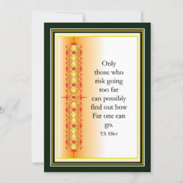 Inspirerend citaat in elegant decoratief ontwerp kaart