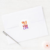 Inspirerend citaat: Ja kunt u Stickers (Envelop)