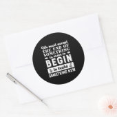 Inspirerend Citaat laat gaan en ga verder Ronde Sticker (Envelop)