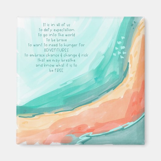 Inspirerend Citaat Magnet Magneet (Voorkant)