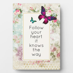 Inspirerend Citaat met  Butterflies Fotoplaat