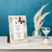 Inspirerend Citaat met Butterflies Fotoplaat (Zijkant)