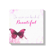 Inspirerend citaat met een Waterverf vlinder