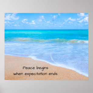 Inspirerend Citaat met Tropische Kiekenscène Poster