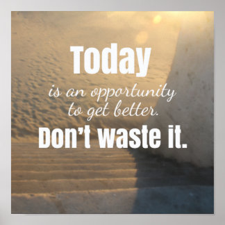 Inspirerend citaat op vertroebelde achtergrond poster