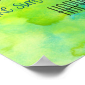 Inspirerend citaat over Geluk Poster (Hoek)