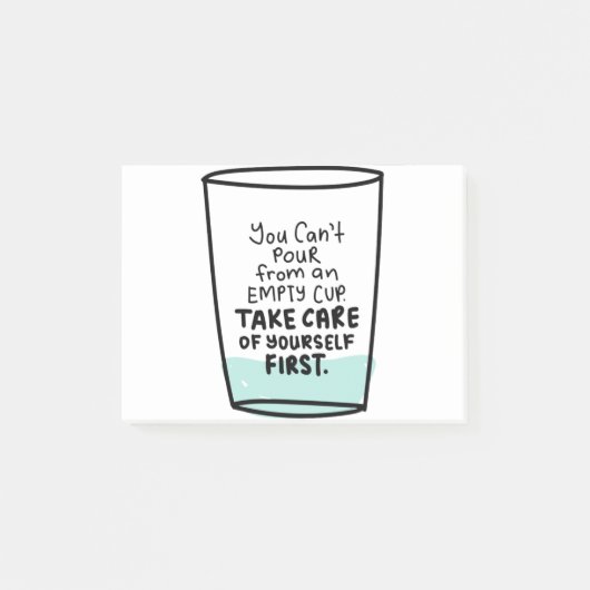 Inspirerend citaat over zelfliefde en zelfzorg post-it® notes (Voorkant)