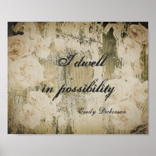 inspirerend citaat poster rustige shabby chic
