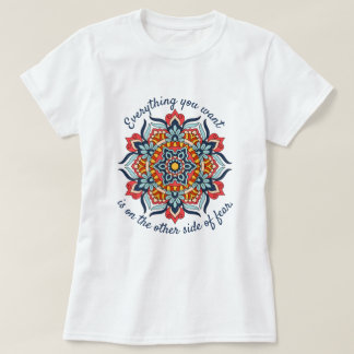 Inspirerend Citaat Red Blue Mandala Dream Catcher T-shirt