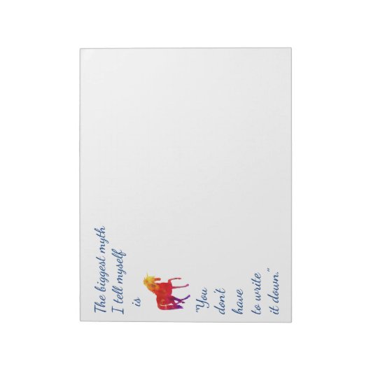 Inspirerend citaat regenboog gekleurd Unicorn Notitieblok (Gedraaid)