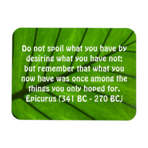 Inspirerend citaat van Epicurus Magnet Magneet