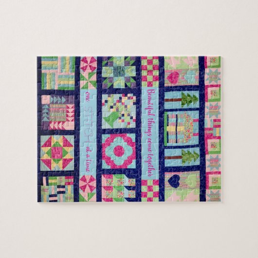 Inspirerend citaat van het Patchwork Quilt Legpuzzel (Horizontaal)
