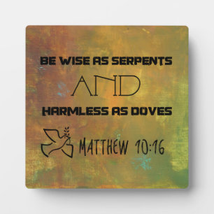 Inspirerend citaat van Matthew 10:16 Fotoplaat