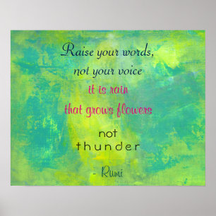 Inspirerend citaat van Rumi over Kindness Poster