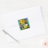 Inspirerend citaat Vloeibare graan Vierkante Sticker (Envelop)