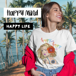 Inspirerend Citaat Woman Portret T-shirt