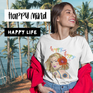 Inspirerend Citaat Woman Portret T-shirt