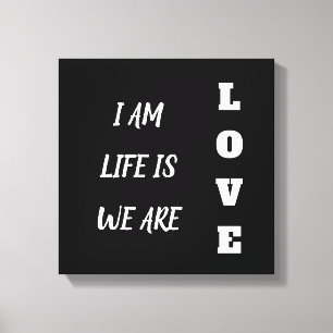 Inspirerend Citaat Zwarte en Witte Typografie Canvas Afdruk
