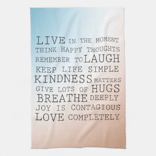 Inspirerend citaten Blauwe Bruine Ombre Theedoek