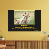 Inspirerend citaten dieren 9 canvas afdruk (Insitu (Woonkamer))