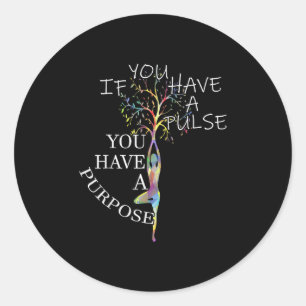 Inspirerend citaten Grafisch Motivatie Yoga Gif Ronde Sticker