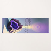 Inspirerend Clear Amethyst Crystal Geode Paars Yogamat (Voorkant (horizontaal))