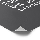 Inspirerend Dance Quottes Poster- Grijs Poster (Hoek)