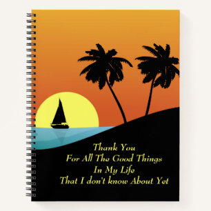 Inspirerend dankbaarheid Quote Tropical Island Notitieboek