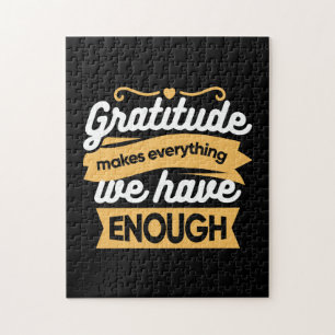 Inspirerend dankbaarheid typografie citaten legpuzzel
