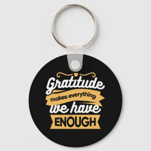 Inspirerend dankbaarheid typografie citaten sleutelhanger