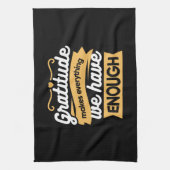 Inspirerend dankbaarheid typografie citaten theedoek (Verticaal)