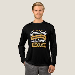 Inspirerend dankbaarheid typografie citaten Tri-Blend shirt