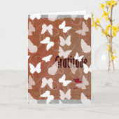 Inspirerend dankbaarheid vlinders kaart (Gele Bloem)