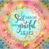 Inspirerend dankbare hart  Sticker (Voorkant)