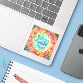 Inspirerend dankbare hart  Sticker (Laptop met iPhone)