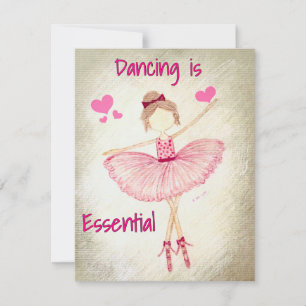 Inspirerend danseres ballet Kaart personaliseer de