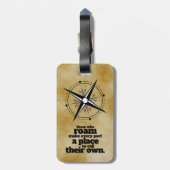 Inspirerend degenen die roamen ... bagagelabel (Achterkant verticaal)