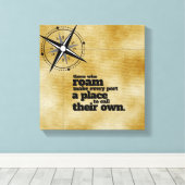 Inspirerend degenen die roamen ... canvas afdruk (Insitu (Houten vloer))