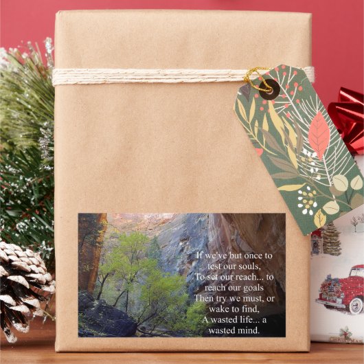 Inspirerend Doelstellingen instellen Rechthoekige Sticker (Feestdagen)