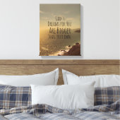 Inspirerend droom groot citaat canvas afdruk (Insitu (Slaapkamer))