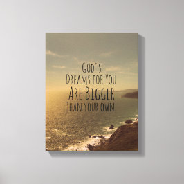 Inspirerend droom groot citaat canvas afdruk