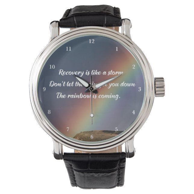 Inspirerend drugsverslaving Sober Recovery Quote Horloge (Voorkant)