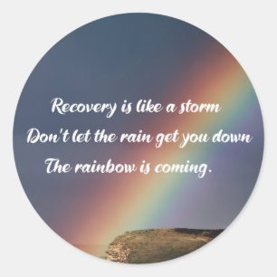 Inspirerend drugsverslavingsbeleid Regenboog Ronde Sticker