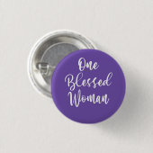 Inspirerend Een Gezegende Vrouw Christelijk Ronde Button 3,2 Cm (Voorkant /achterkant)