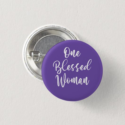 Inspirerend Een Gezegende Vrouw Christelijk Ronde Button 3,2 Cm (Voorkant /achterkant)